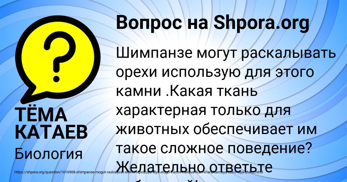 Картинка с текстом вопроса от пользователя ТЁМА КАТАЕВ