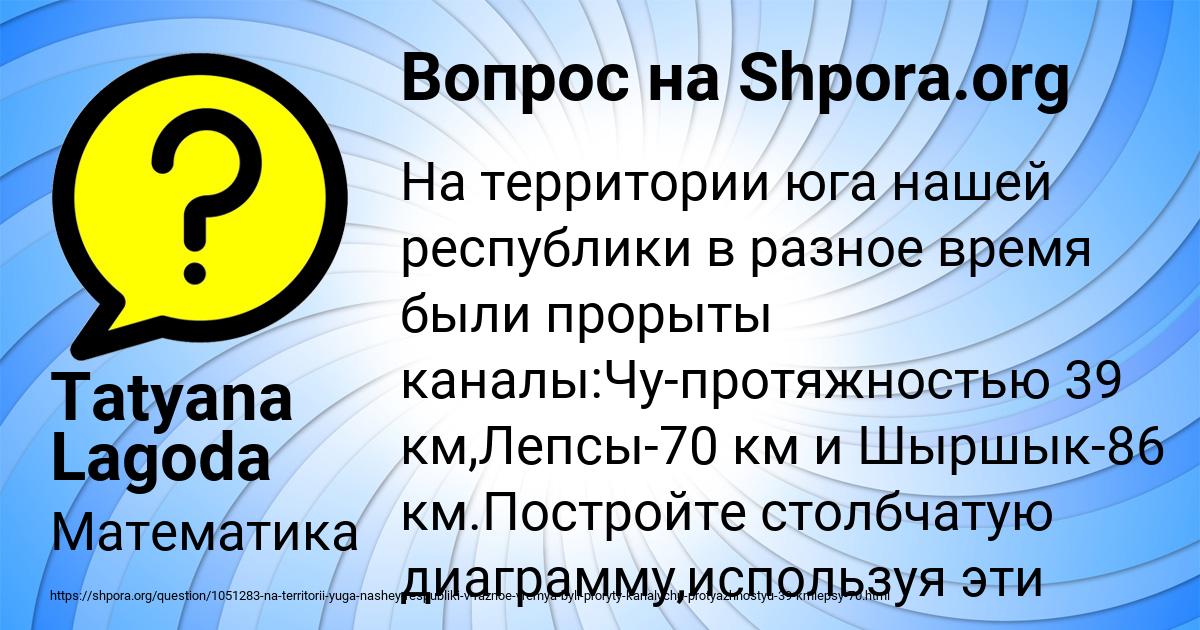 Картинка с текстом вопроса от пользователя Tatyana Lagoda