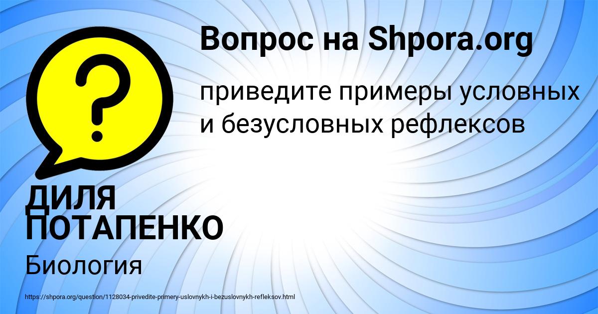 Картинка с текстом вопроса от пользователя ДИЛЯ ПОТАПЕНКО