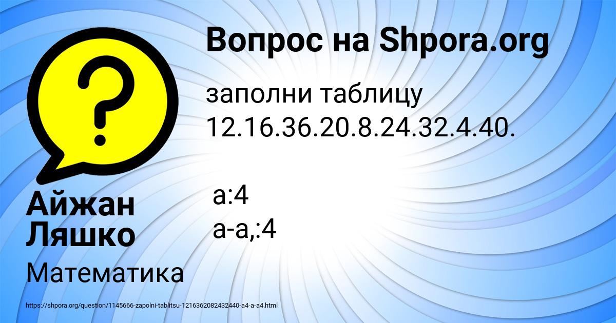 Картинка с текстом вопроса от пользователя Айжан Ляшко