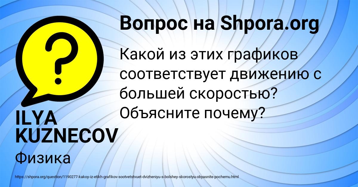 Картинка с текстом вопроса от пользователя ILYA KUZNECOV