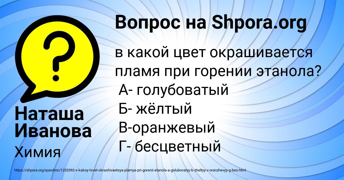 Картинка с текстом вопроса от пользователя Наташа Иванова