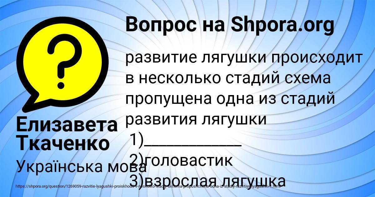 Картинка с текстом вопроса от пользователя Елизавета Ткаченко