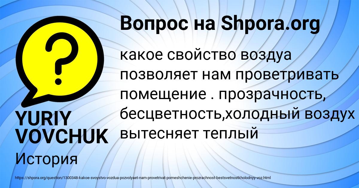 Картинка с текстом вопроса от пользователя YURIY VOVCHUK