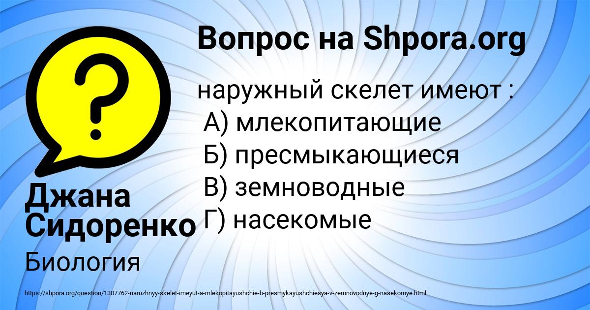 Картинка с текстом вопроса от пользователя Джана Сидоренко