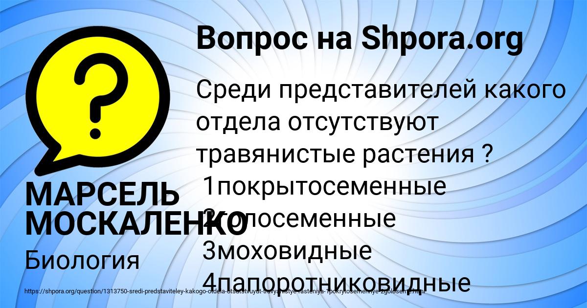 Картинка с текстом вопроса от пользователя МАРСЕЛЬ МОСКАЛЕНКО