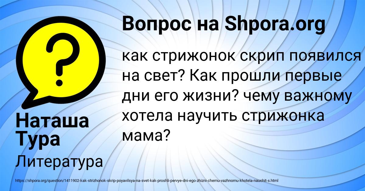 Вопросы по стрижонку скрипу