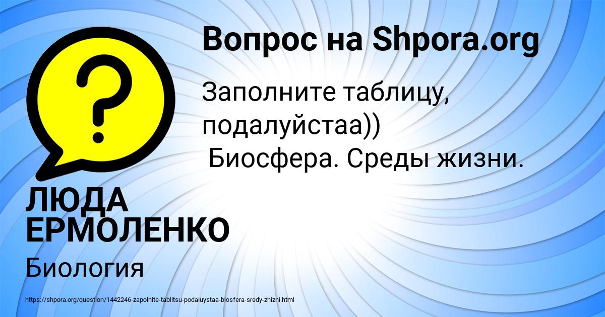 Картинка с текстом вопроса от пользователя ЛЮДА ЕРМОЛЕНКО