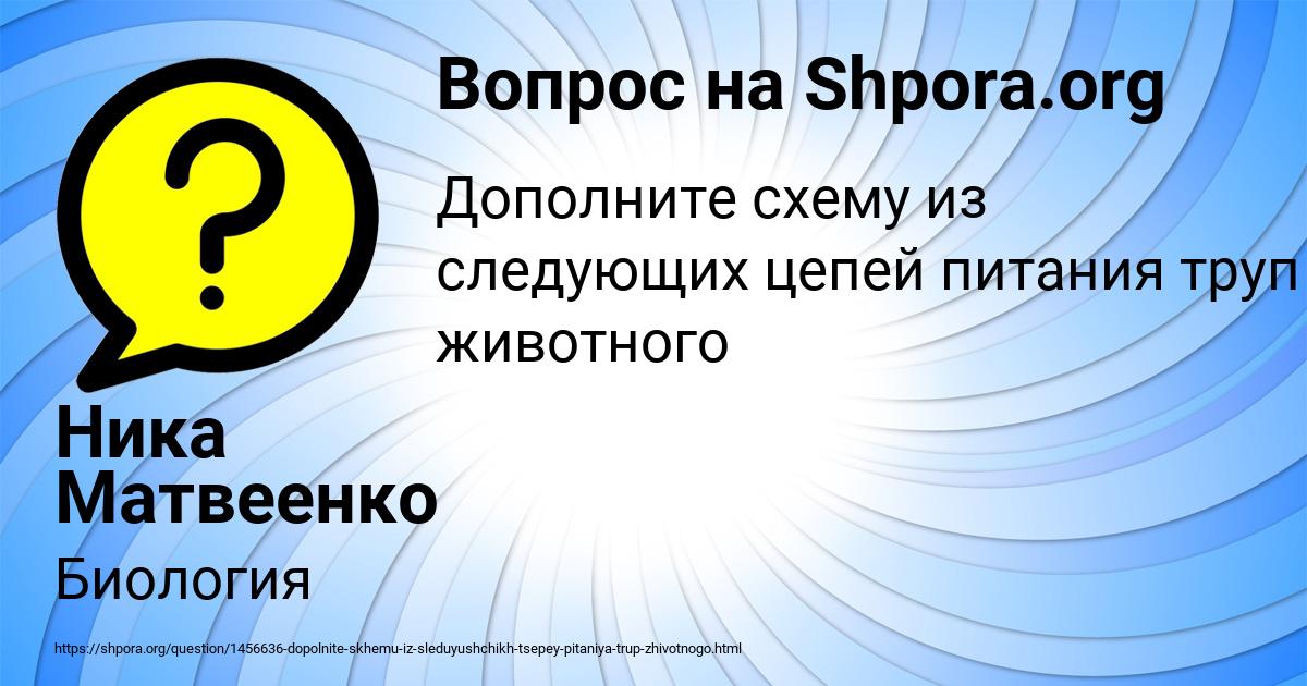 Картинка с текстом вопроса от пользователя Ника Матвеенко