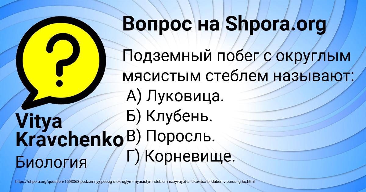 Картинка с текстом вопроса от пользователя Vitya Kravchenko