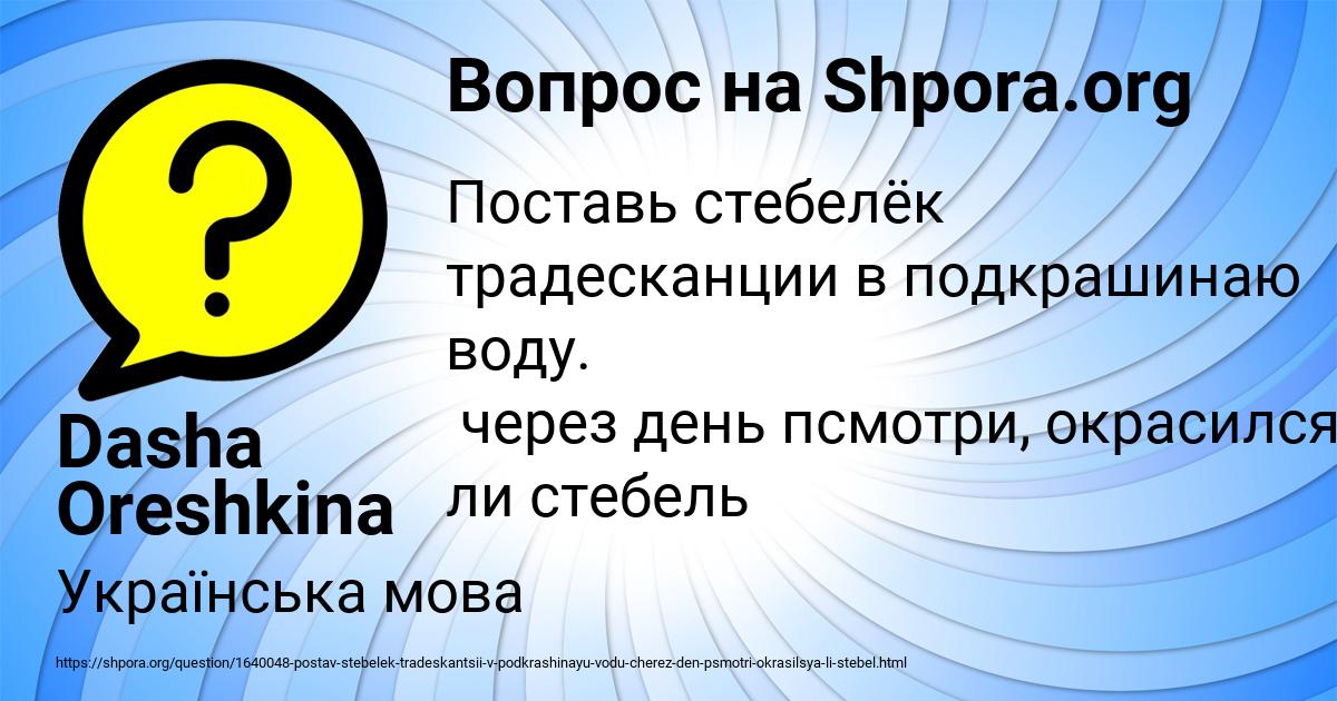 Картинка с текстом вопроса от пользователя Dasha Oreshkina