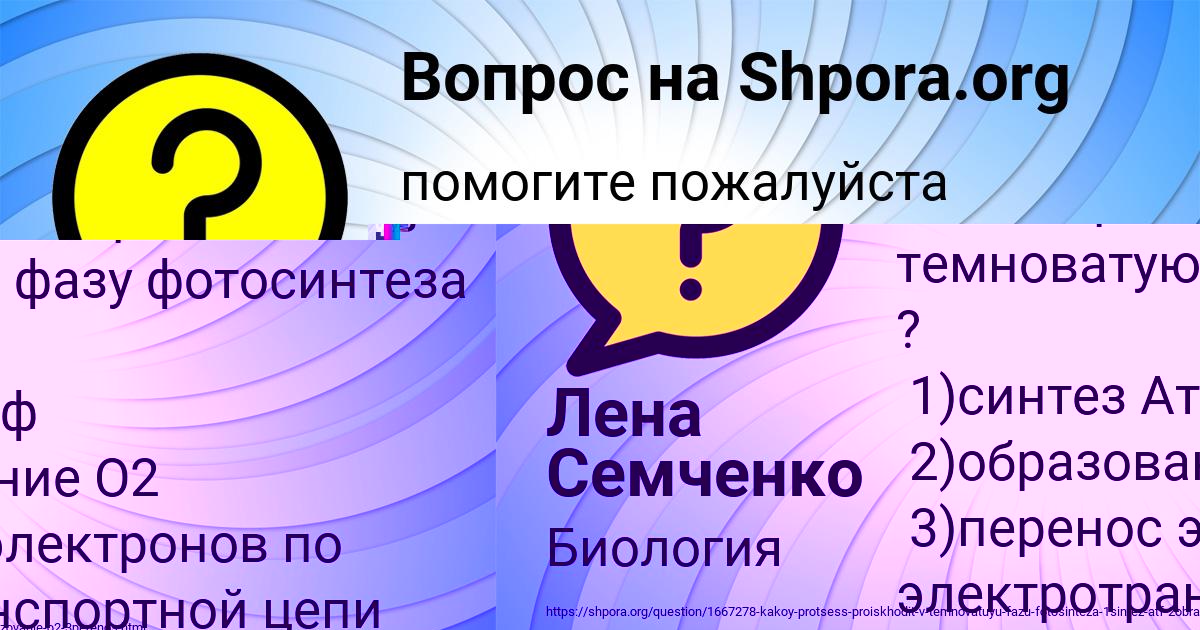 Картинка с текстом вопроса от пользователя Лена Семченко