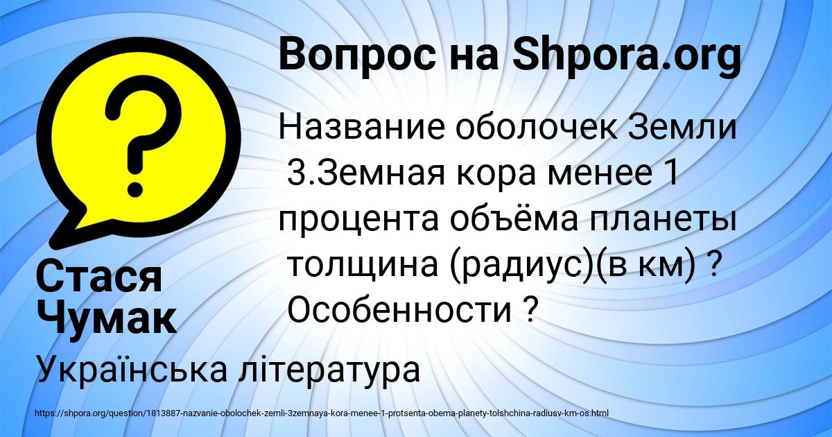 Картинка с текстом вопроса от пользователя Стася Чумак