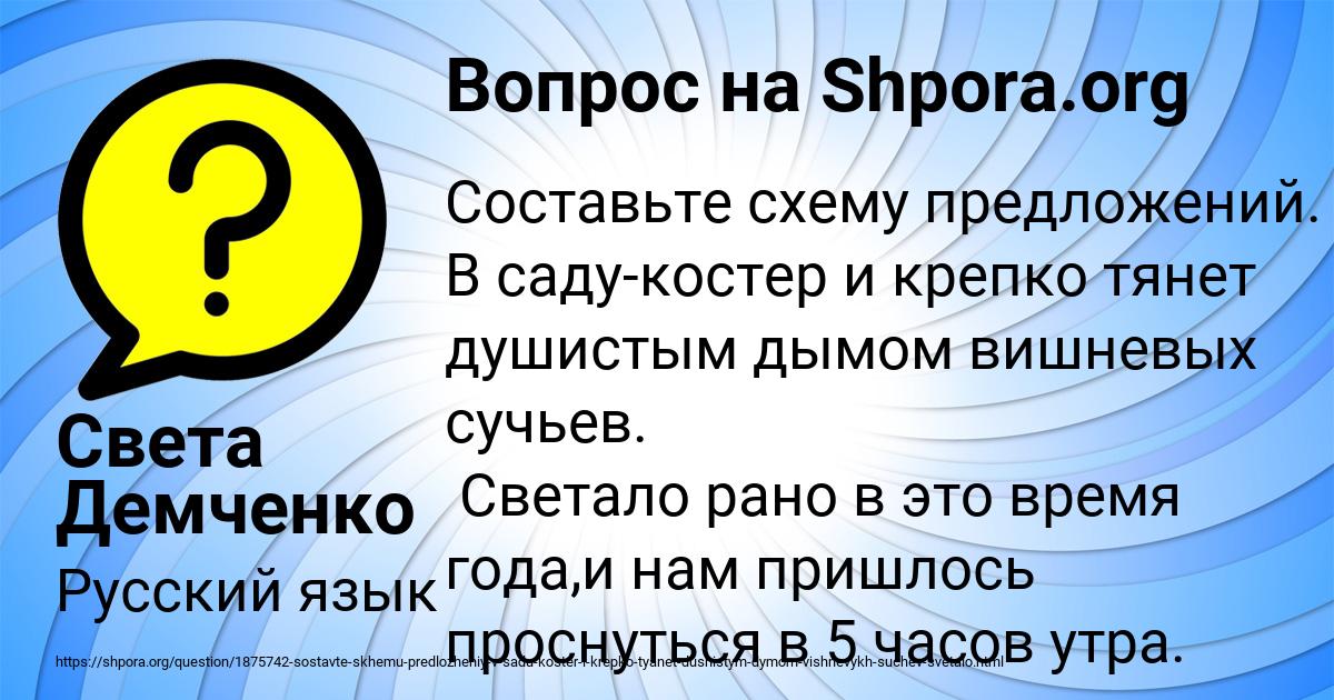 Картинка с текстом вопроса от пользователя Света Демченко