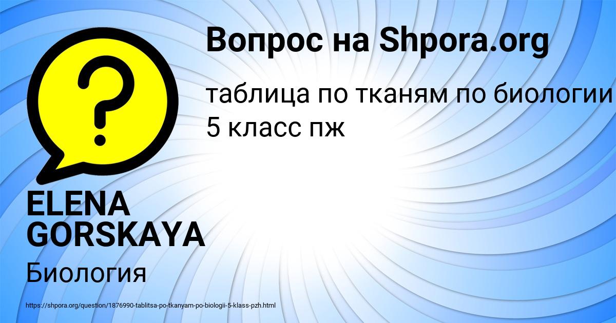 Картинка с текстом вопроса от пользователя ELENA GORSKAYA