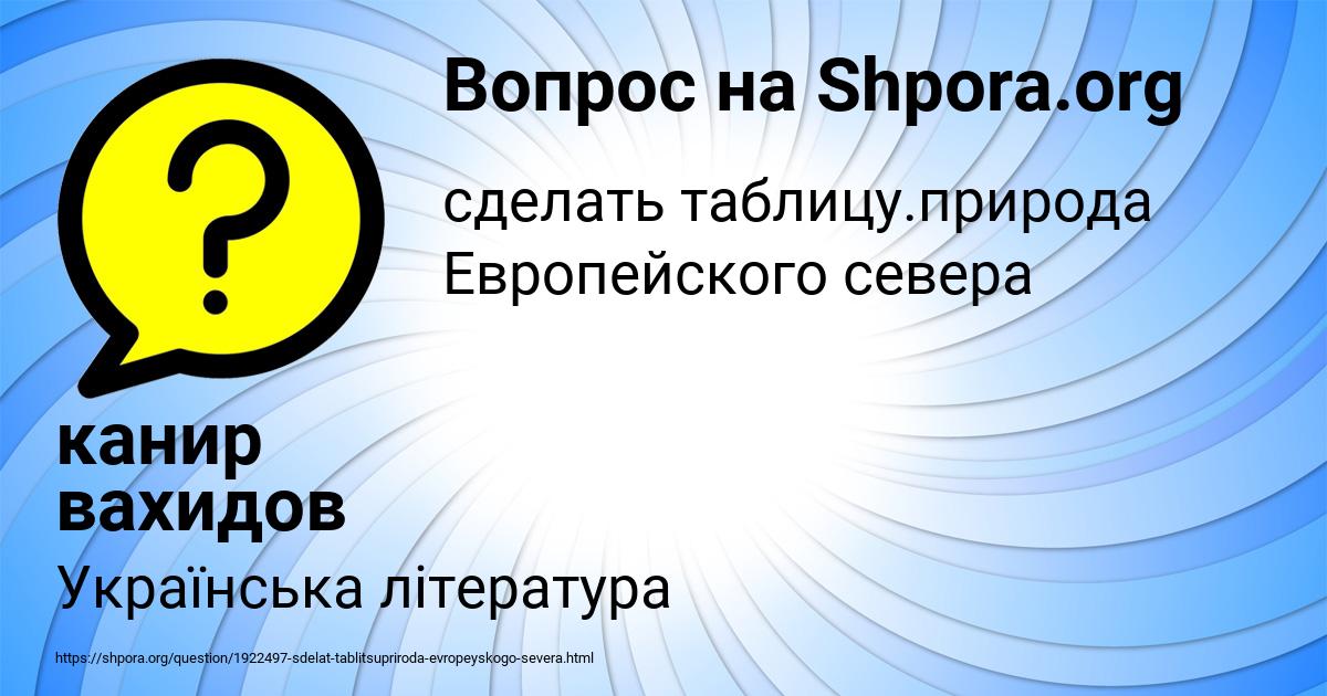 Картинка с текстом вопроса от пользователя канир вахидов