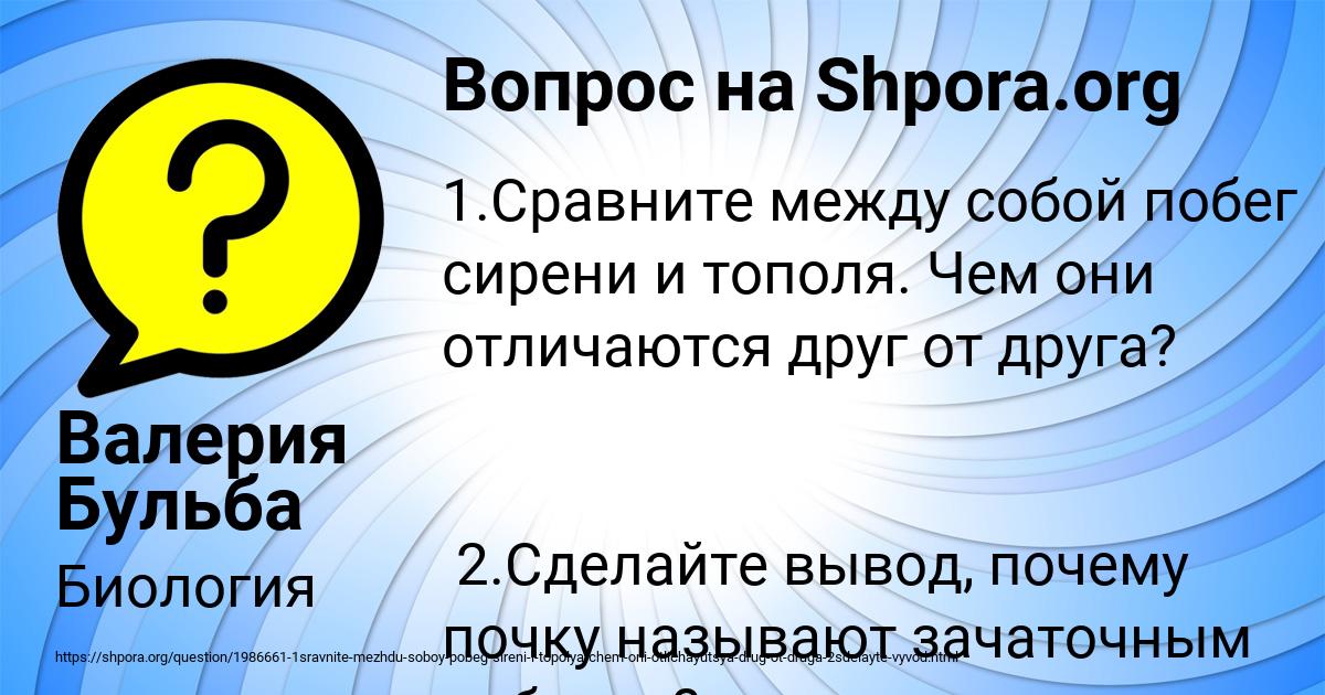 Картинка с текстом вопроса от пользователя Валерия Бульба