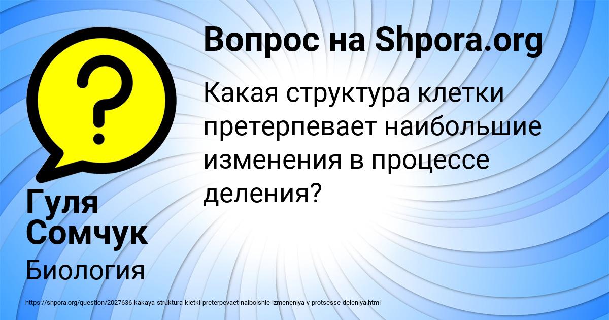 Картинка с текстом вопроса от пользователя Гуля Сомчук