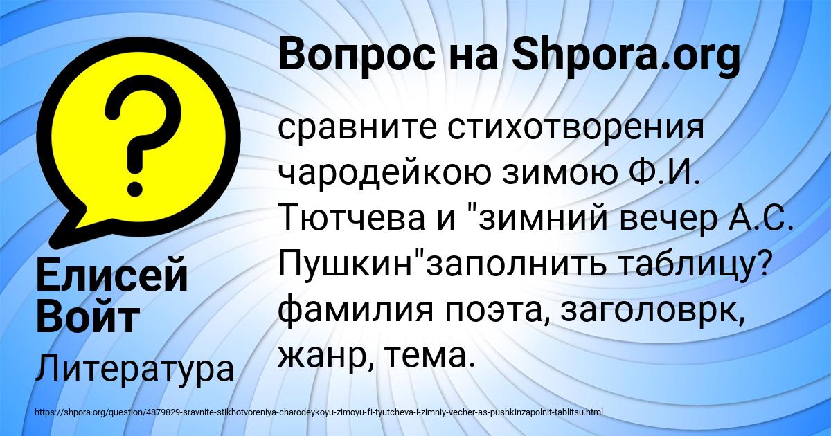 Картинка с текстом вопроса от пользователя Виктория Гайдук