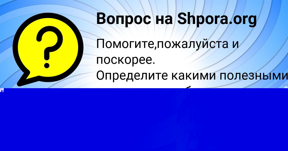 Картинка с текстом вопроса от пользователя Саша Байдак