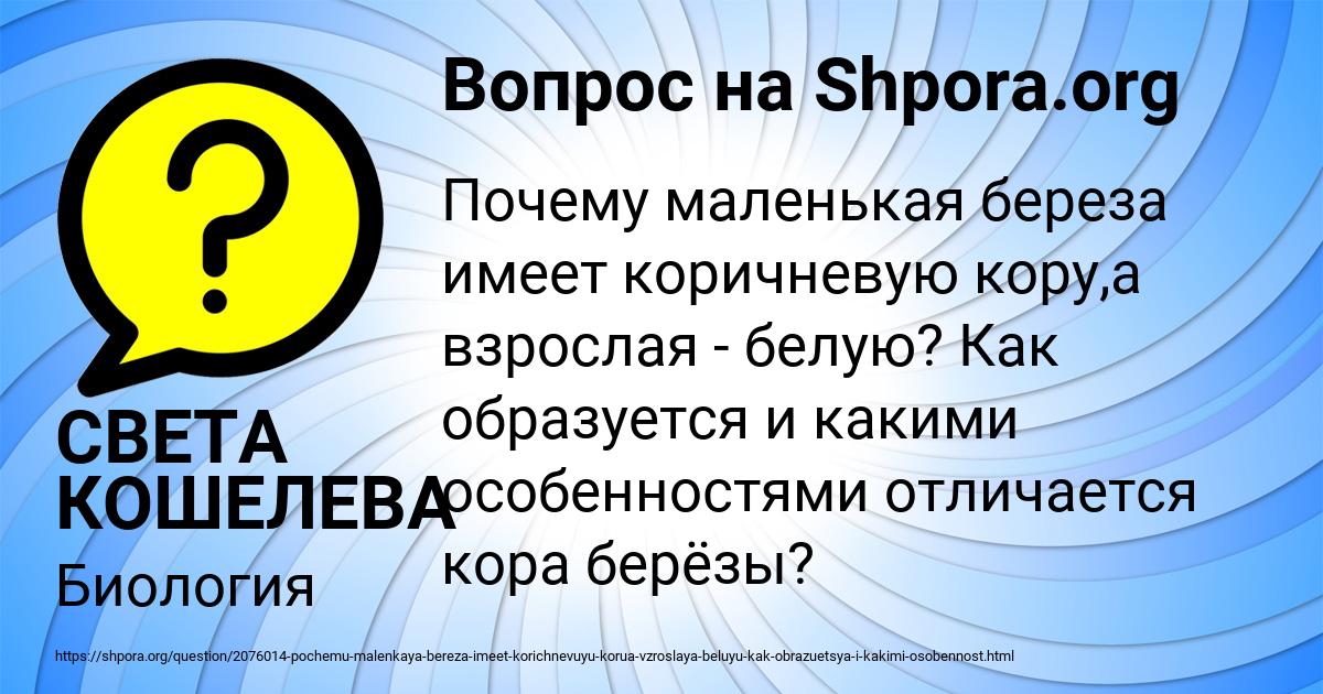 Картинка с текстом вопроса от пользователя СВЕТА КОШЕЛЕВА