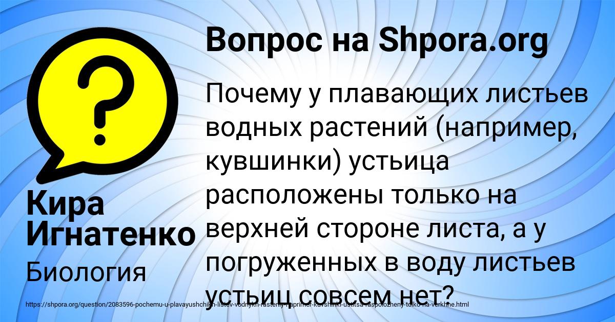 Картинка с текстом вопроса от пользователя Кира Игнатенко