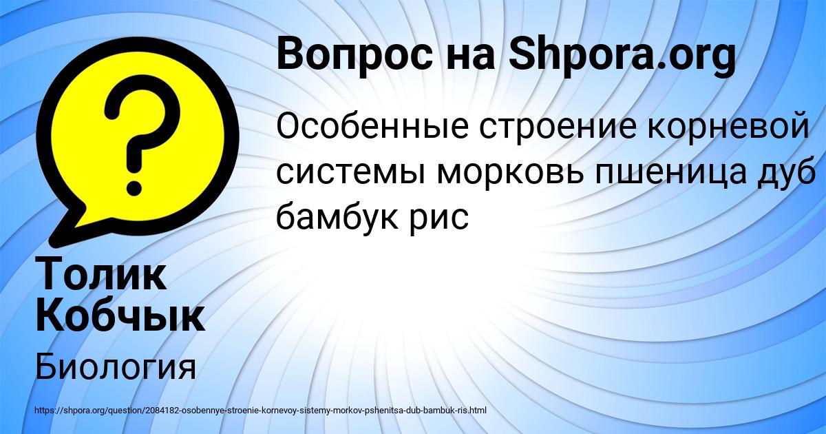 Картинка с текстом вопроса от пользователя Толик Кобчык