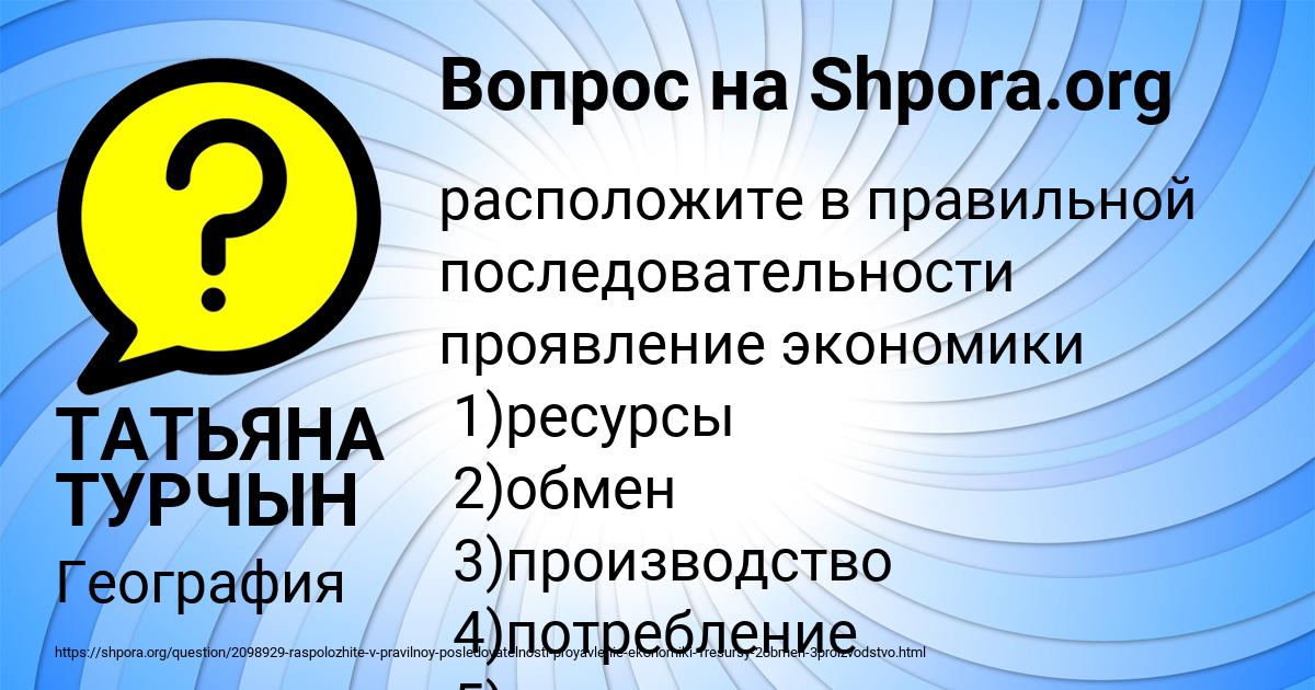 Картинка с текстом вопроса от пользователя ТАТЬЯНА ТУРЧЫН