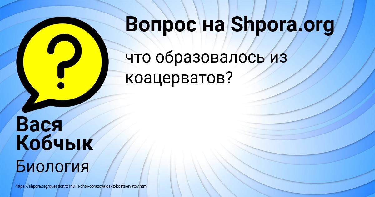 Картинка с текстом вопроса от пользователя Вася Кобчык