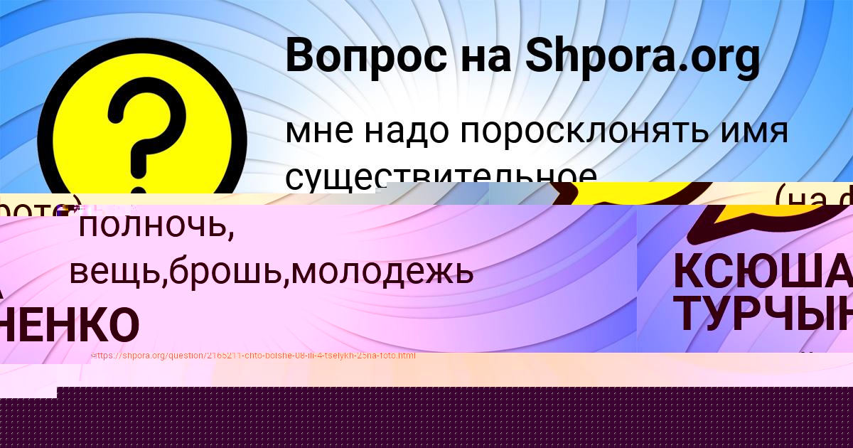 Картинка с текстом вопроса от пользователя Ника Ковальчук