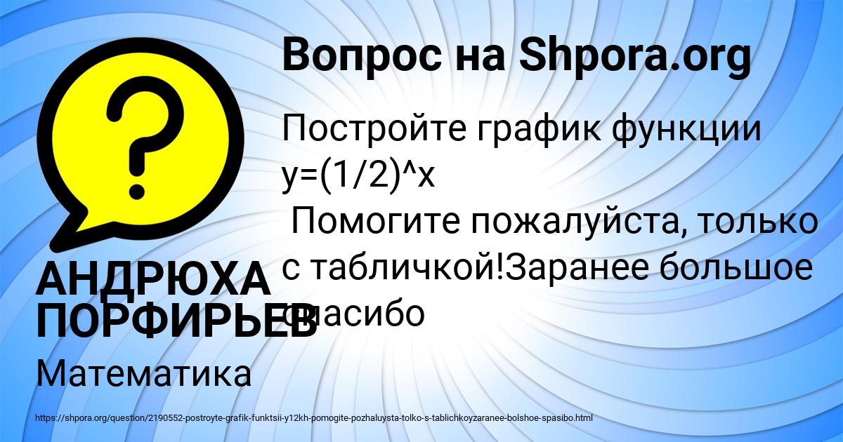 Картинка с текстом вопроса от пользователя АНДРЮХА ПОРФИРЬЕВ