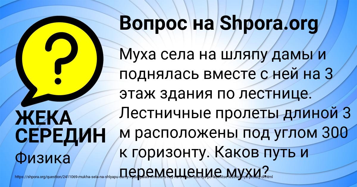 Картинка с текстом вопроса от пользователя ЖЕКА СЕРЕДИН