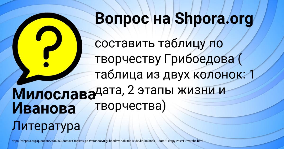 Картинка с текстом вопроса от пользователя Милослава Иванова