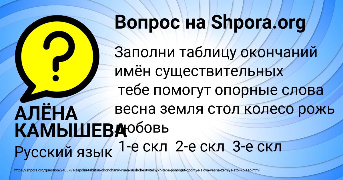 Картинка с текстом вопроса от пользователя АЛЁНА КАМЫШЕВА