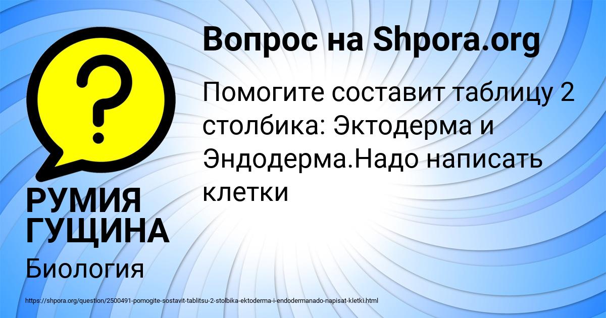 Картинка с текстом вопроса от пользователя РУМИЯ ГУЩИНА