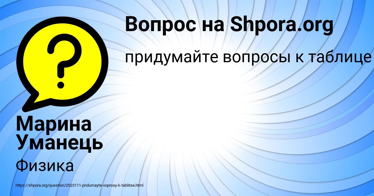 Картинка с текстом вопроса от пользователя Марина Уманець