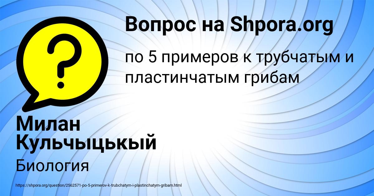 Картинка с текстом вопроса от пользователя Милан Кульчыцькый