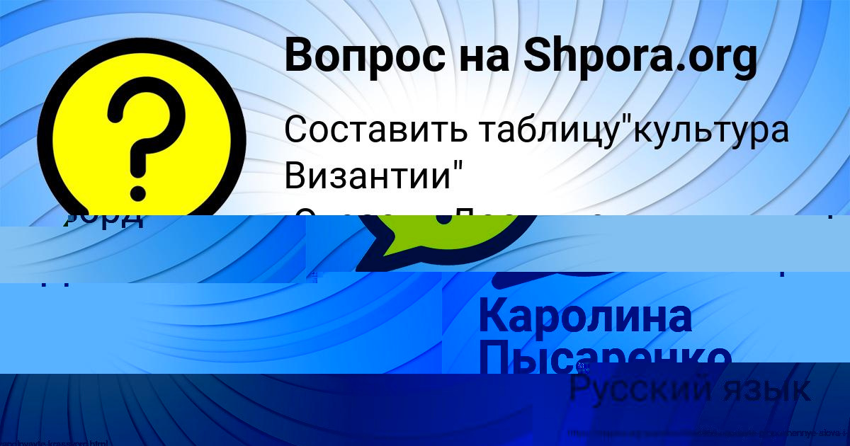Картинка с текстом вопроса от пользователя Каролина Пысаренко