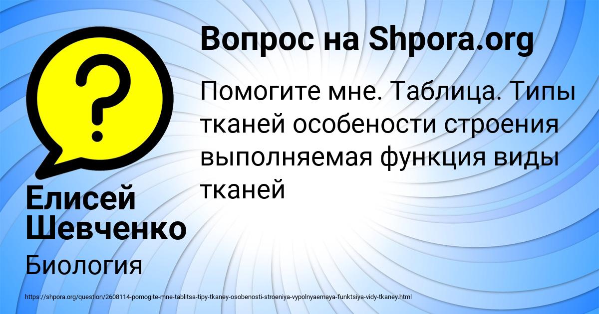 Картинка с текстом вопроса от пользователя Елисей Шевченко
