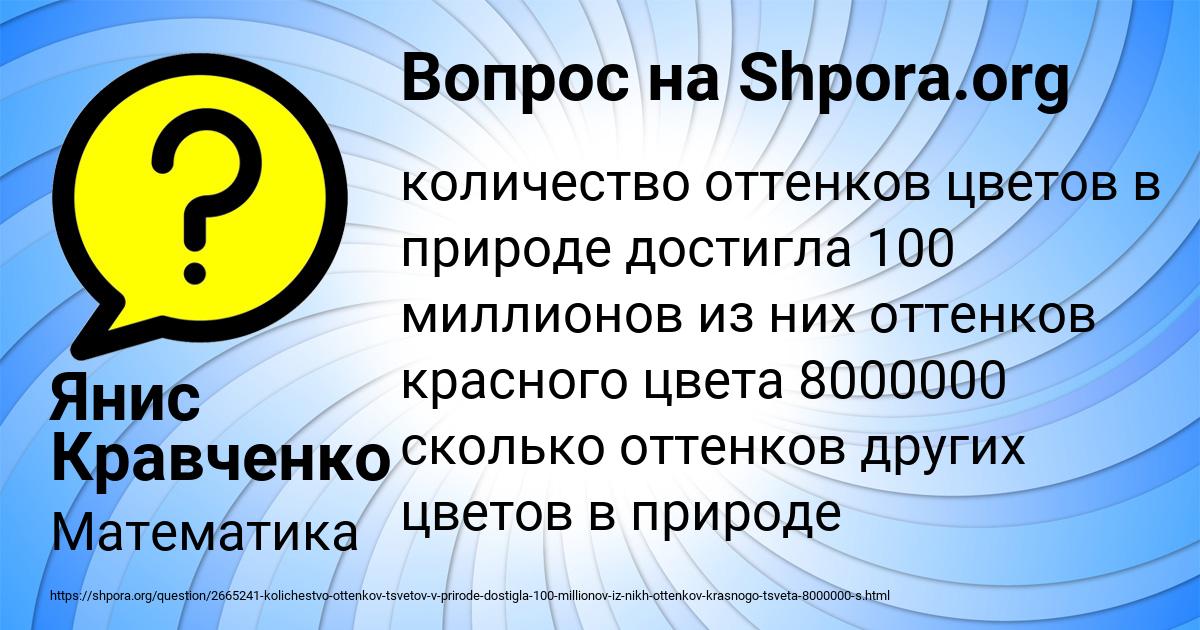 Картинка с текстом вопроса от пользователя Янис Кравченко