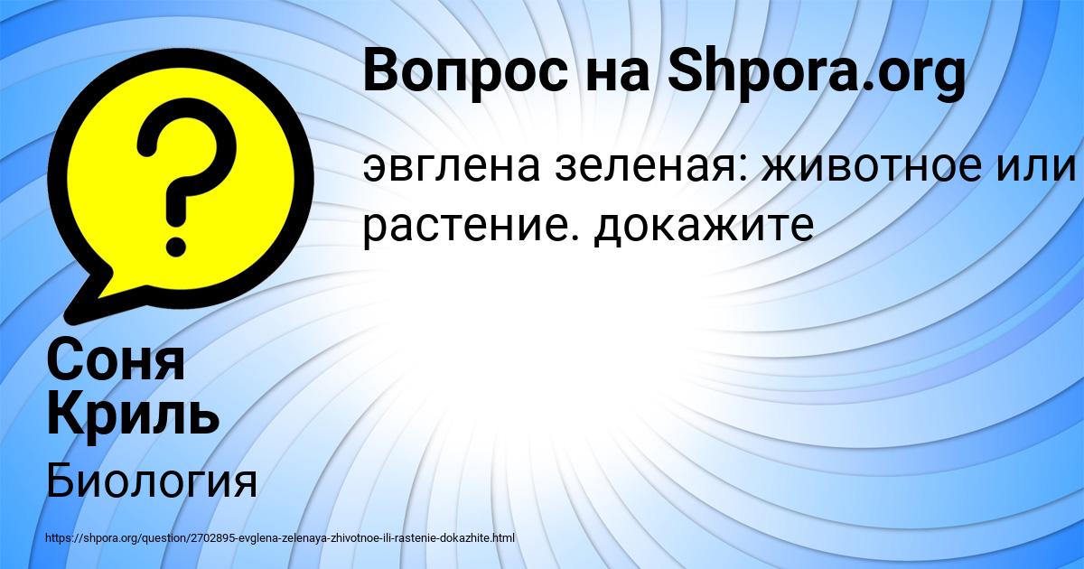 Картинка с текстом вопроса от пользователя Соня Криль