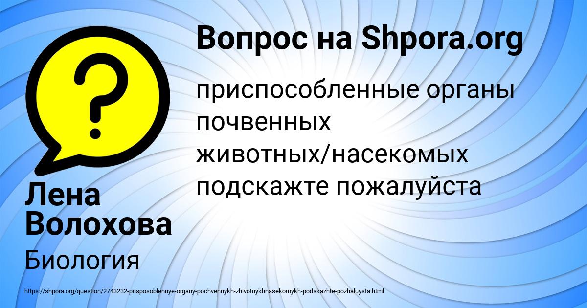 Картинка с текстом вопроса от пользователя Лена Волохова