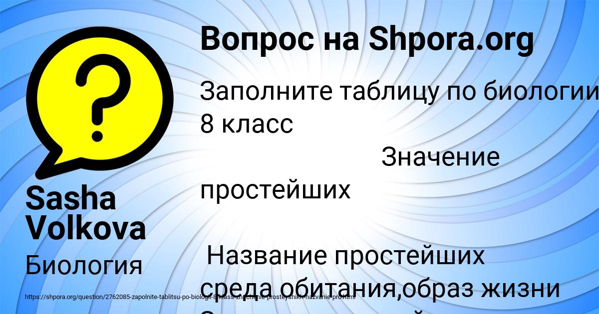 Картинка с текстом вопроса от пользователя Sasha Volkova