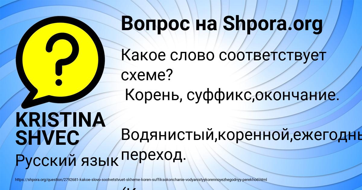 Картинка с текстом вопроса от пользователя KRISTINA SHVEC