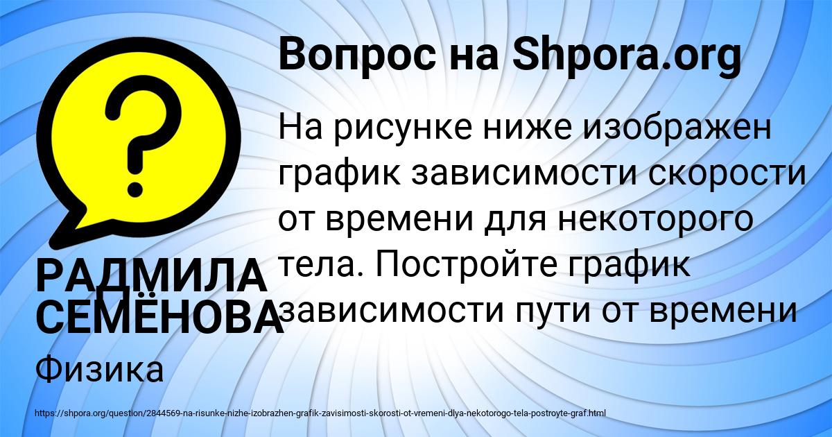 Картинка с текстом вопроса от пользователя РАДМИЛА СЕМЁНОВА