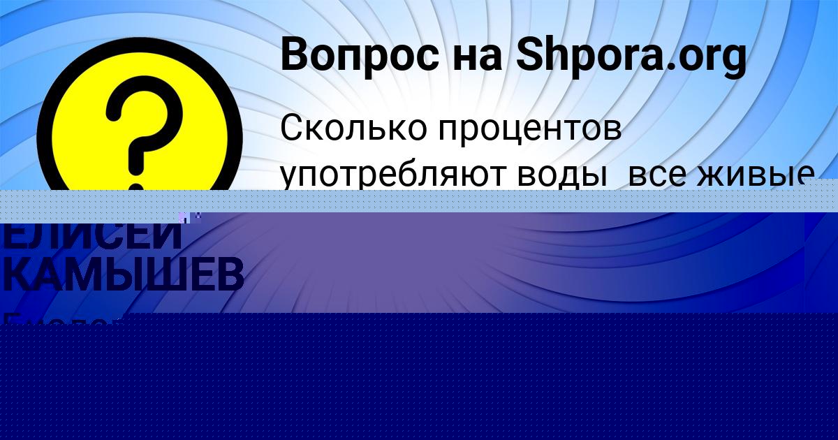 Картинка с текстом вопроса от пользователя ЕЛИСЕЙ КАМЫШЕВ