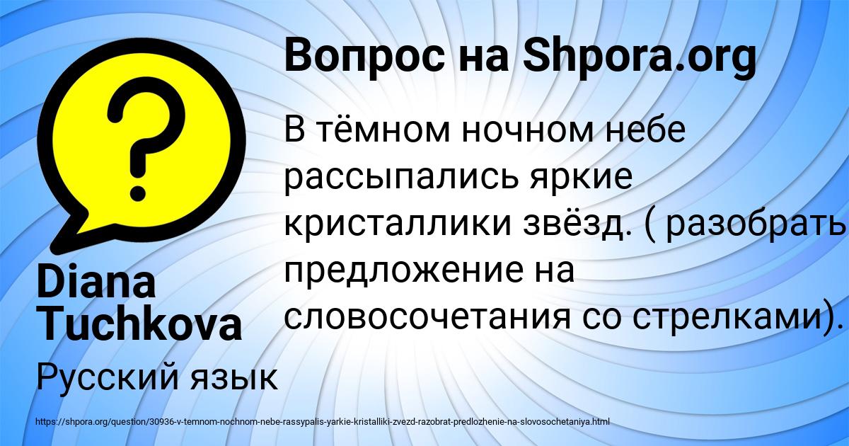 Картинка с текстом вопроса от пользователя Diana Tuchkova