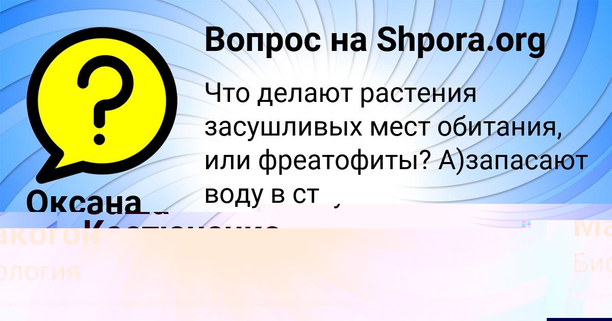Картинка с текстом вопроса от пользователя Саша Костюченко