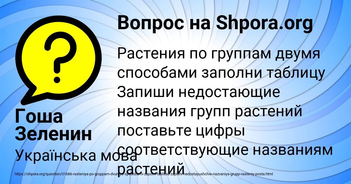 Картинка с текстом вопроса от пользователя Гоша Зеленин