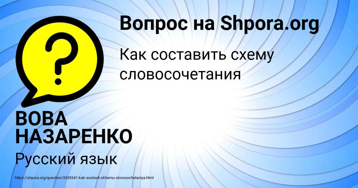Картинка с текстом вопроса от пользователя ВОВА НАЗАРЕНКО
